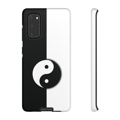 Yin Yang Black and White Tough Phone Case for iPhone, Google, Samsung Phones