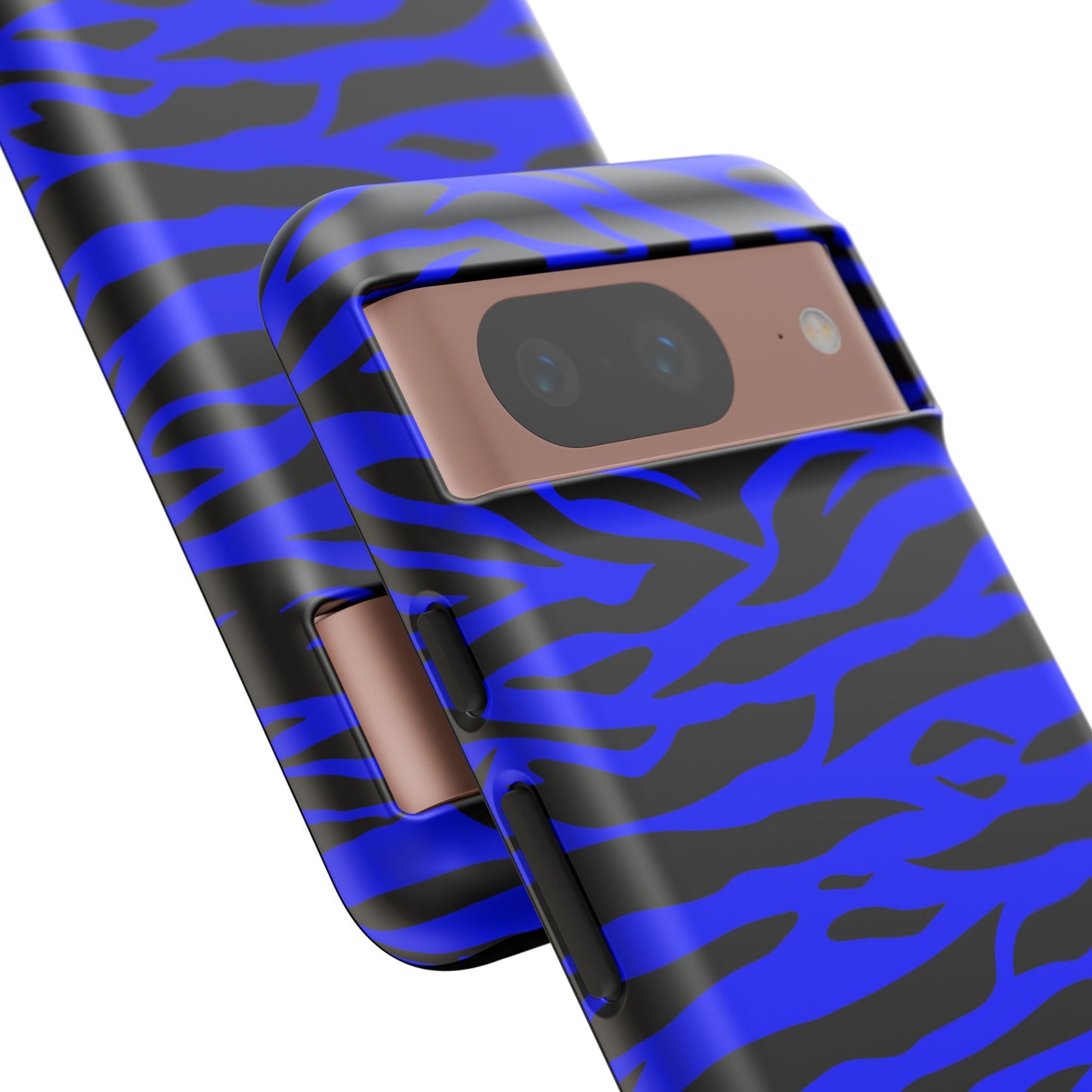 Blue Wild Tiger Print Pattern Tough Phone Case To protect your Phone