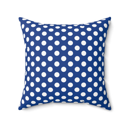 Blue Polka dot Square Throw Pillow Jschaffa.com