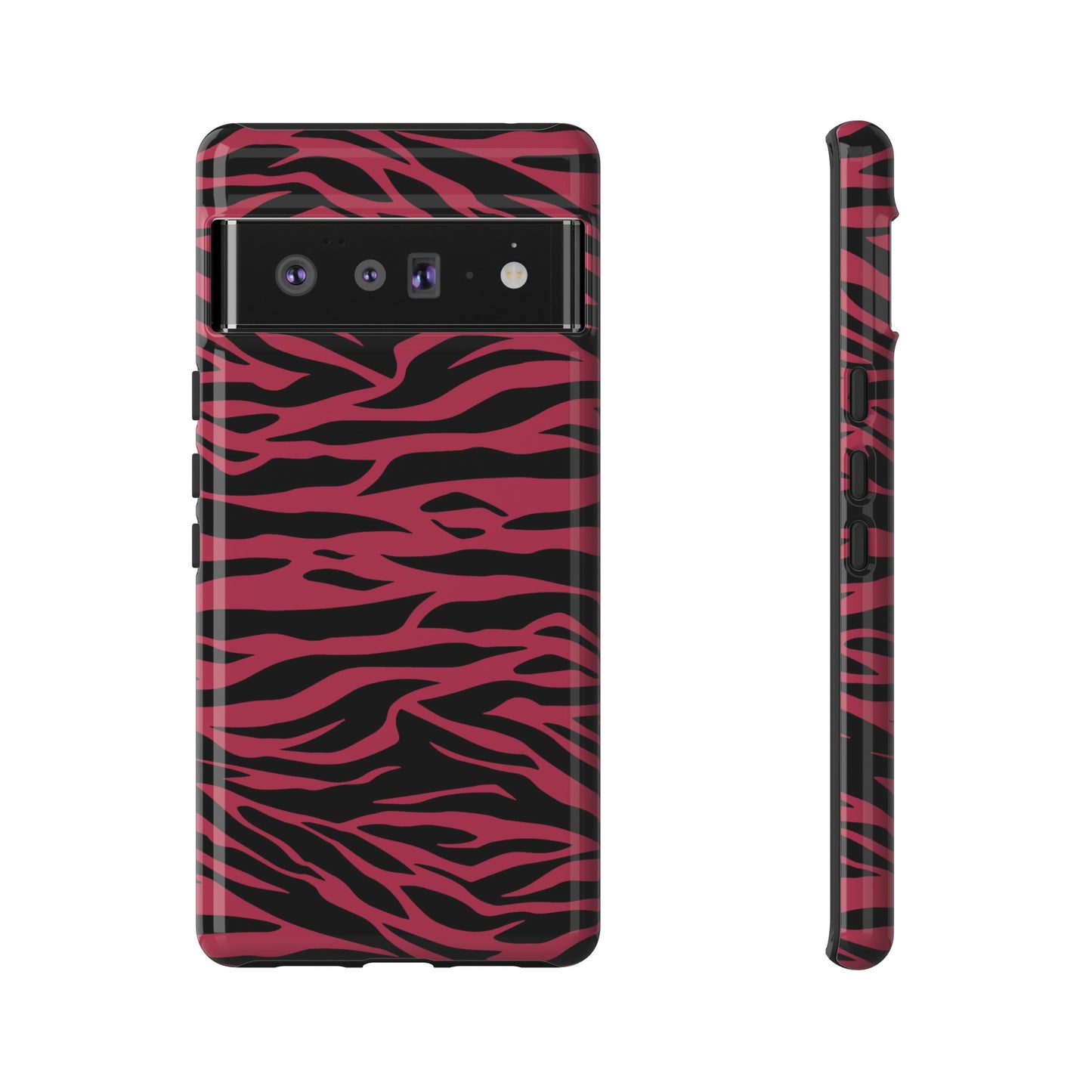 Viva Magenta Cute Wild Tiger Print Pattern Tough Phone Case, Phone Case, JSCHAFFA.com