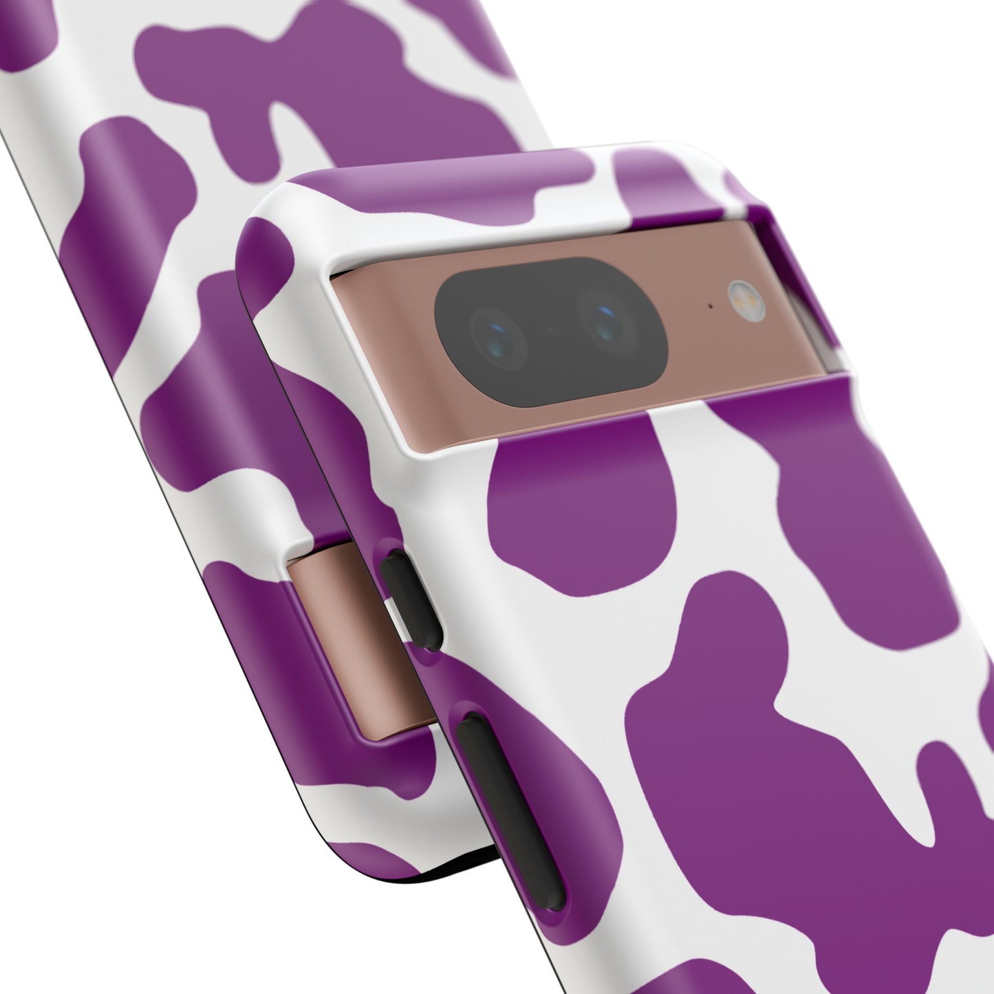 Purple Cow print phone Case iPhone Samsung Google, Phone Case, JSCHAFFA.com