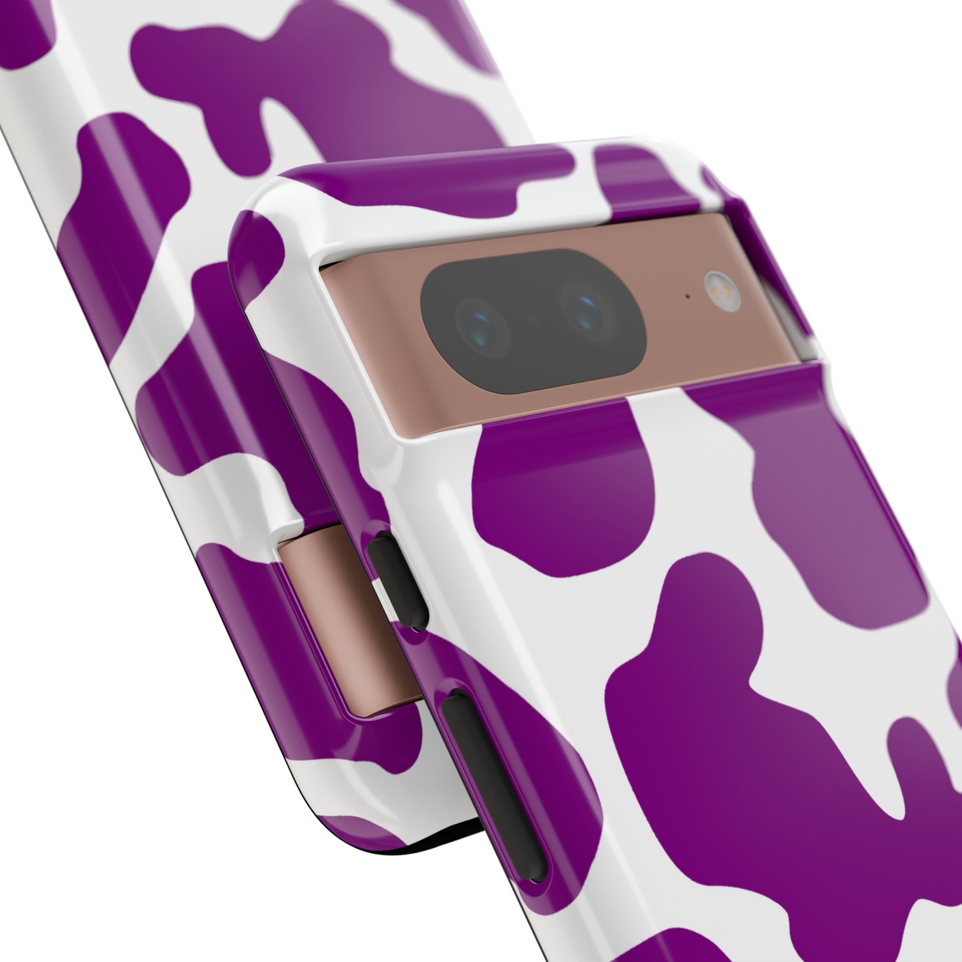 Purple Cow print phone Case iPhone Samsung Google, Phone Case, JSCHAFFA.com