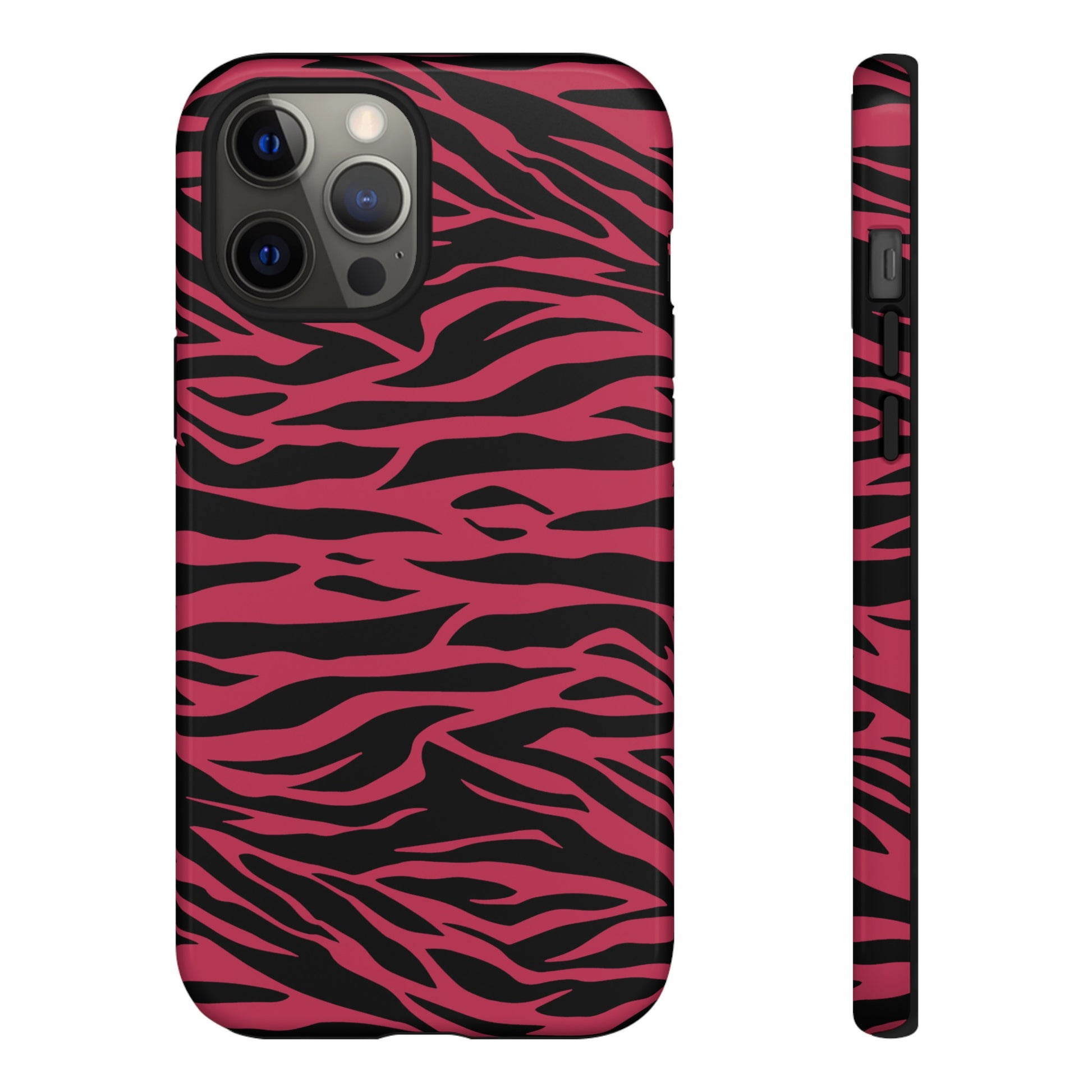 Viva Magenta Cute Wild Tiger Print Pattern Tough Phone Case, Phone Case, JSCHAFFA.com