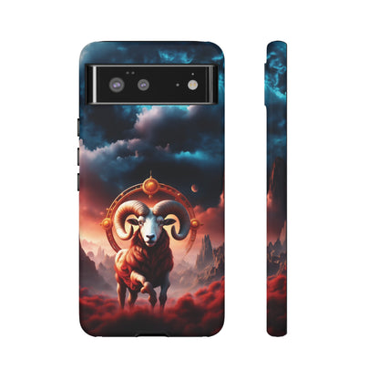 Aries Horoscope Astrology Tough Case for iPhone Samsung Galaxy and Google Pixel Phones, Phone Case, JSCHAFFA.com