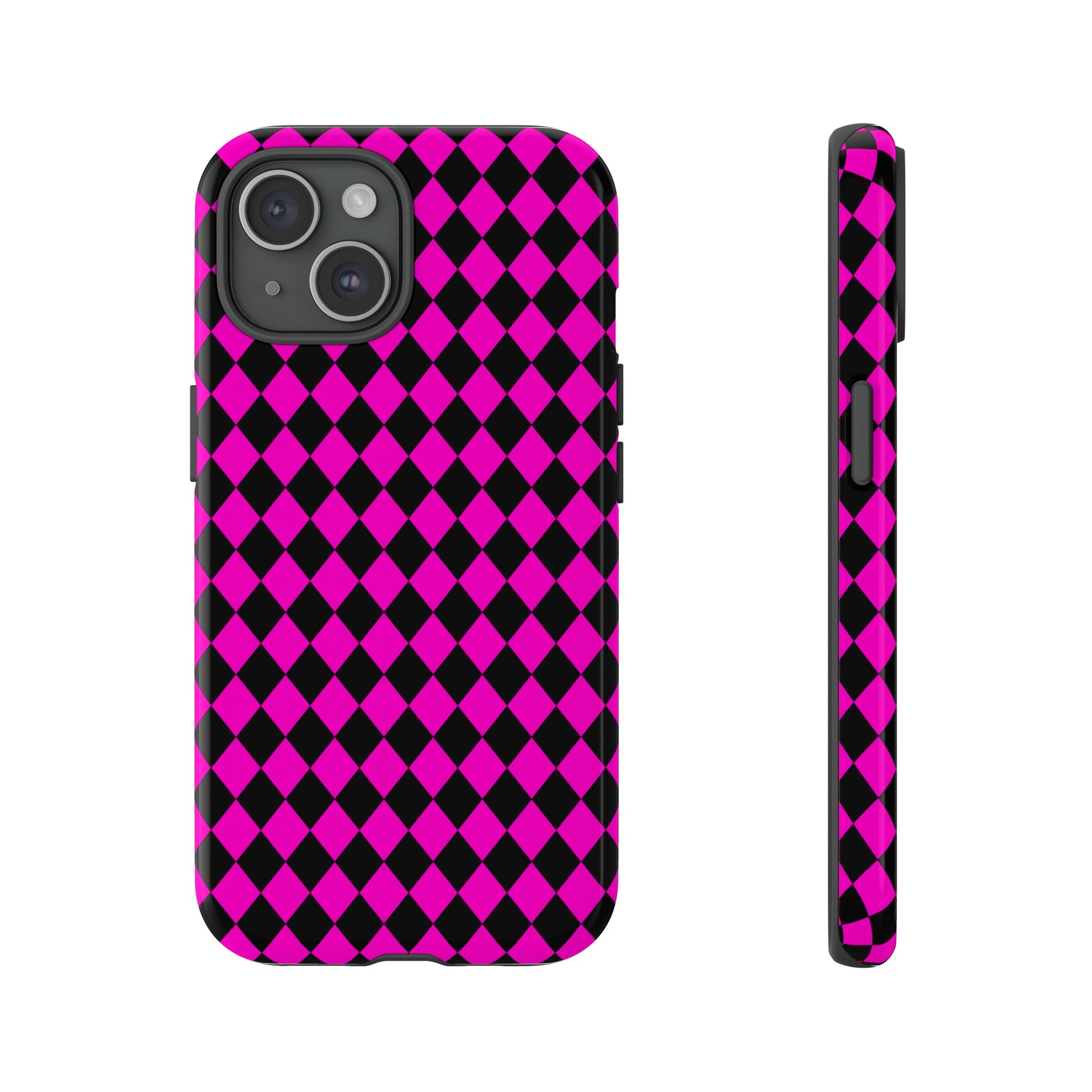 Pink Black Dimond Tough phone Case Cover | iPhone | Google | Samsung, Phone Case, JSCHAFFA.com