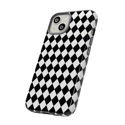 White and Black Dimond Tough phone Case Cover | iPhone | Google | Samsung