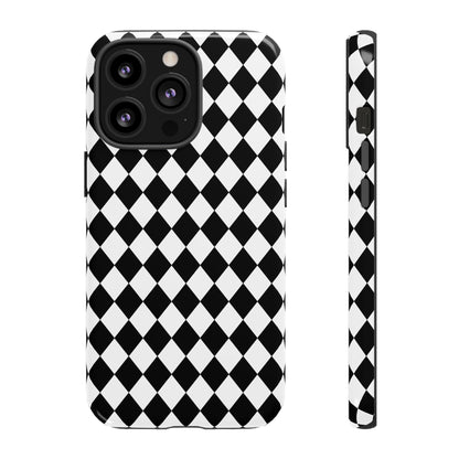 White and Black Dimond Tough phone Case Cover | iPhone | Google | Samsung