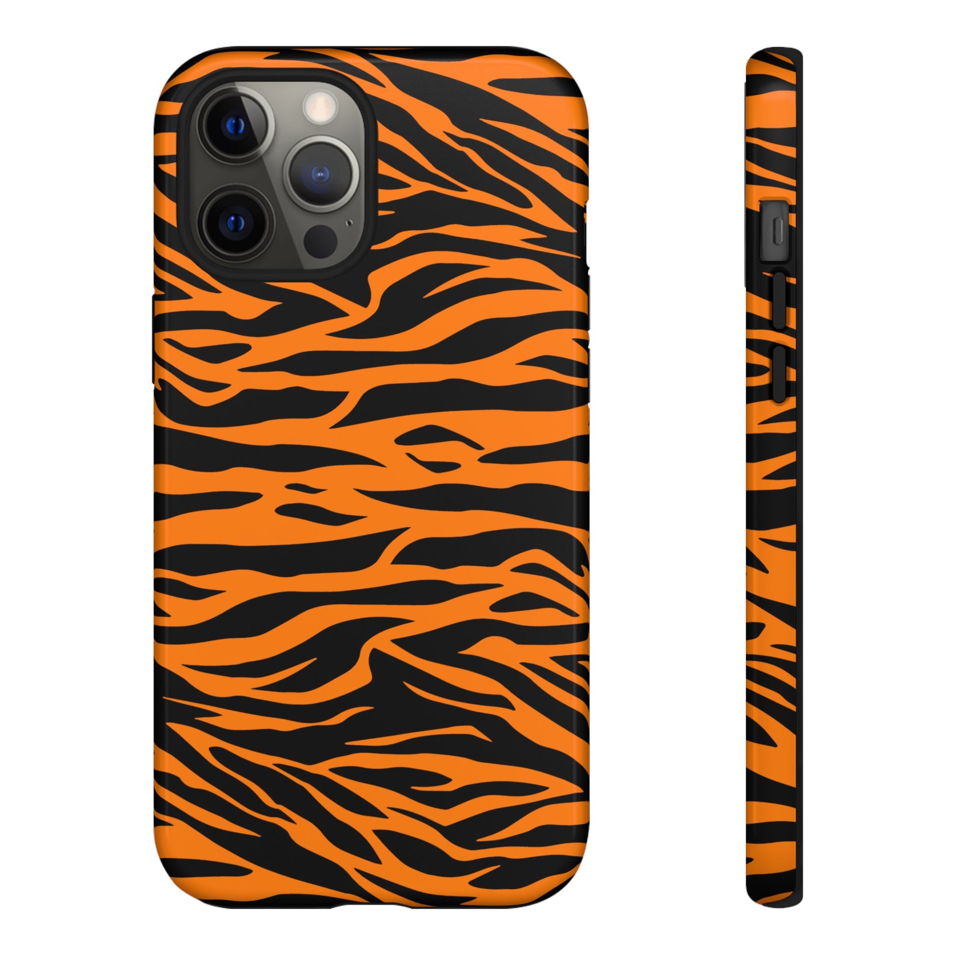 Orange Cute Wild Tiger Print Pattern Tough Phone Case., Phone Case, JSCHAFFA.com