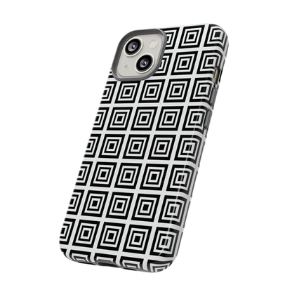 Cute Square Black and With Tough Phone Case