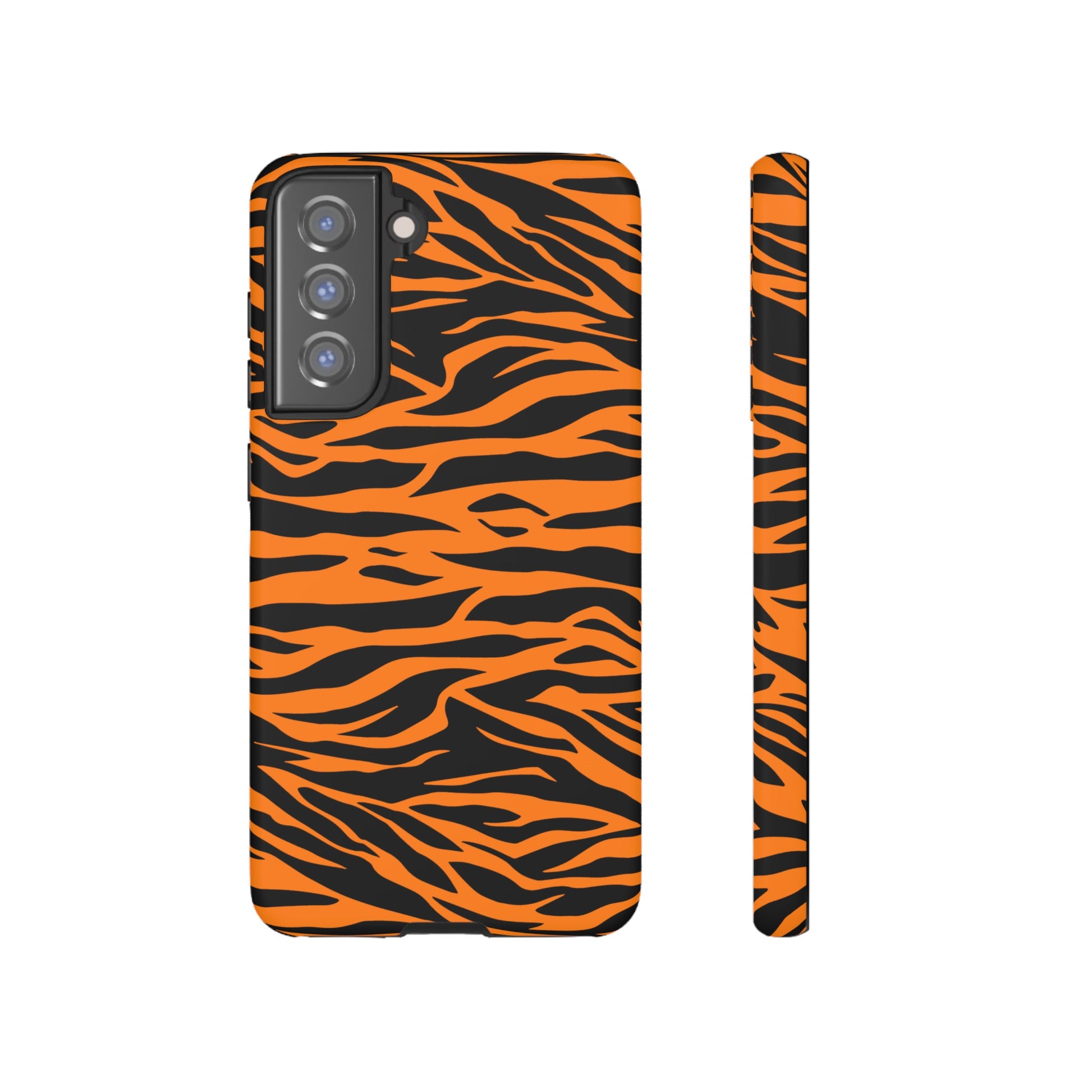 Orange Cute Wild Tiger Print Pattern Tough Phone Case., Phone Case, JSCHAFFA.com