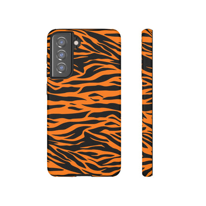 Orange Cute Wild Tiger Print Pattern Tough Phone Case., Phone Case, JSCHAFFA.com