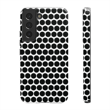 Cute Black White Polkadot Tough Case for iPhone, Samsung, Google