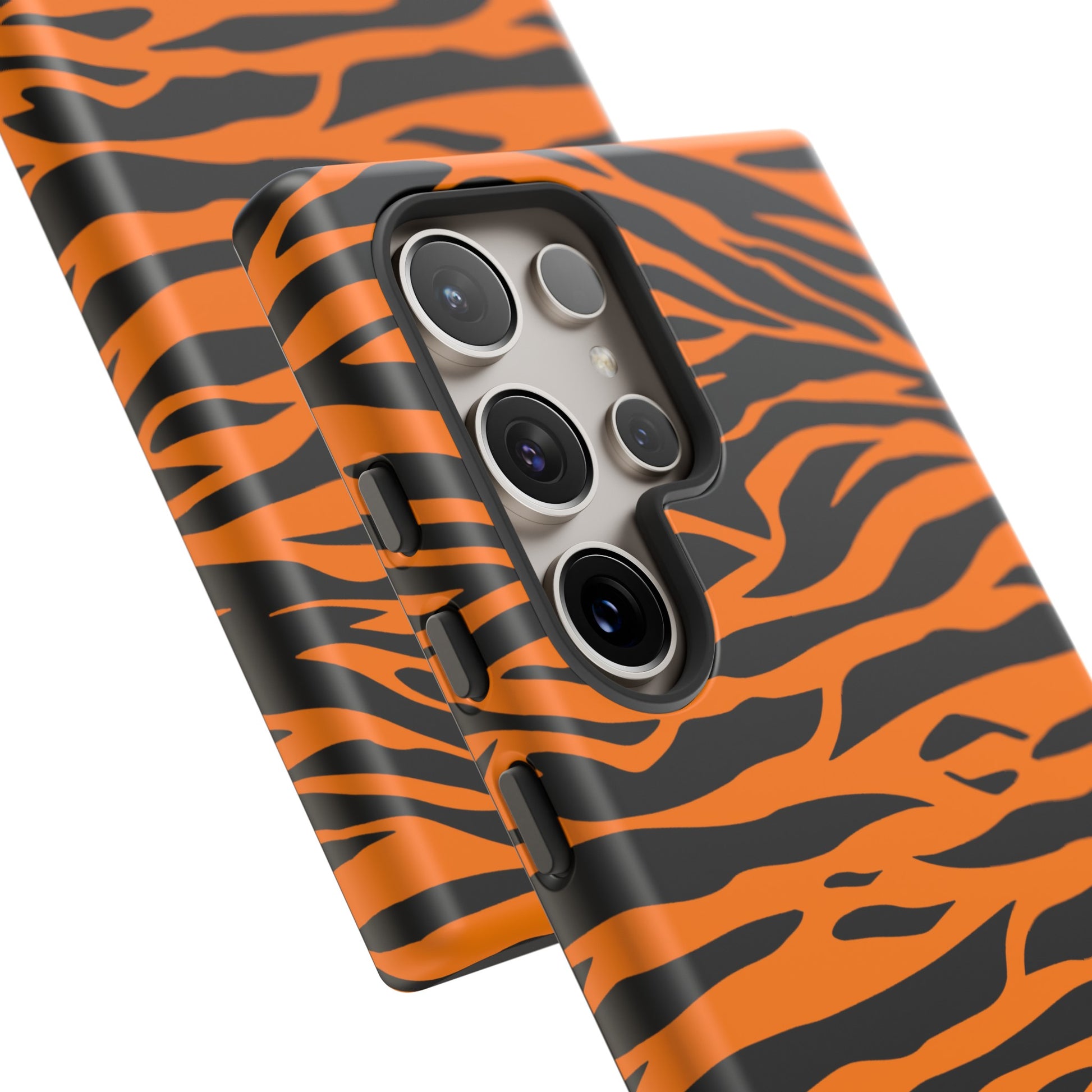 Orange Cute Wild Tiger Print Pattern Tough Phone Case., Phone Case, JSCHAFFA.com