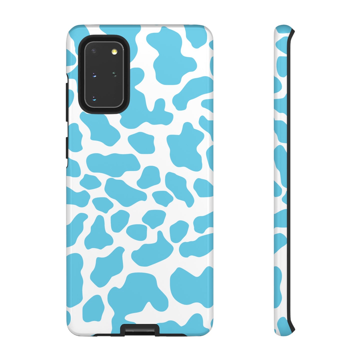 Blue Cow print phone case iPhone Samsung Google, Phone Case, JSCHAFFA.com