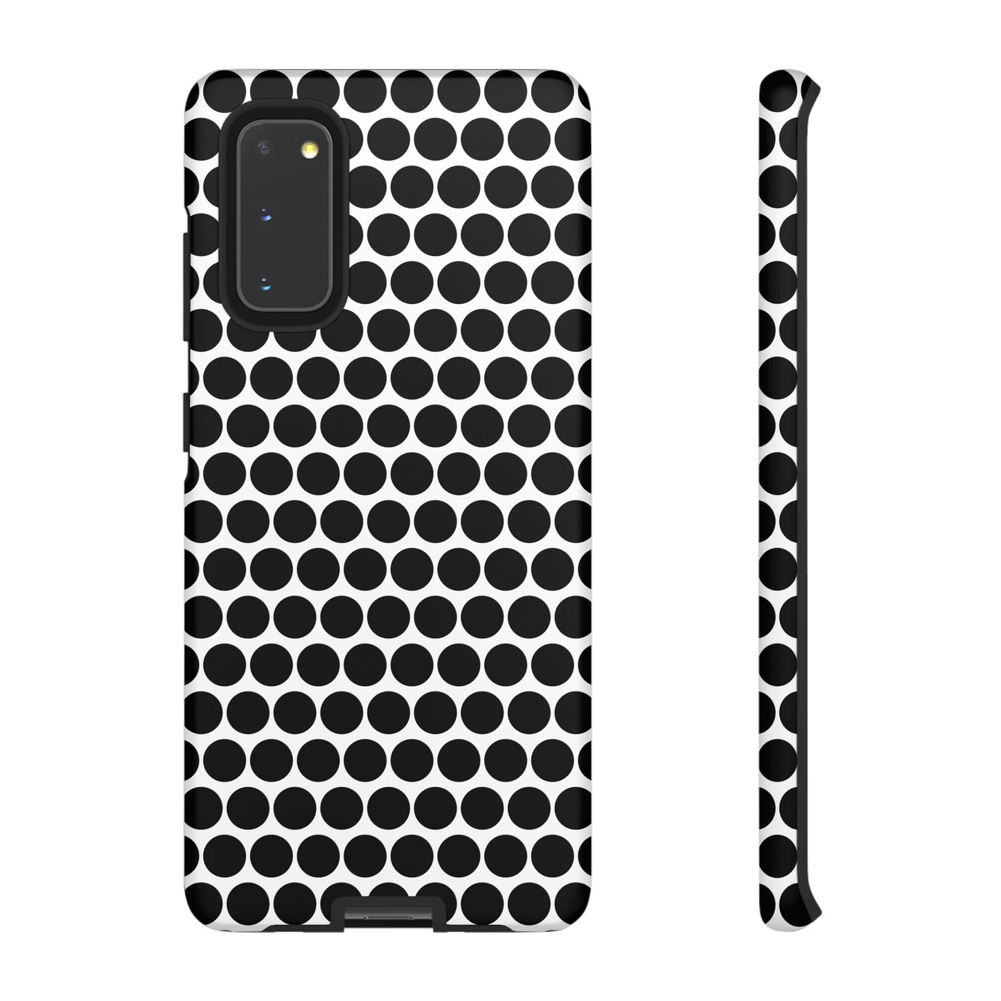 Cute Black White Polkadot Tough Case for iPhone, Samsung, Google