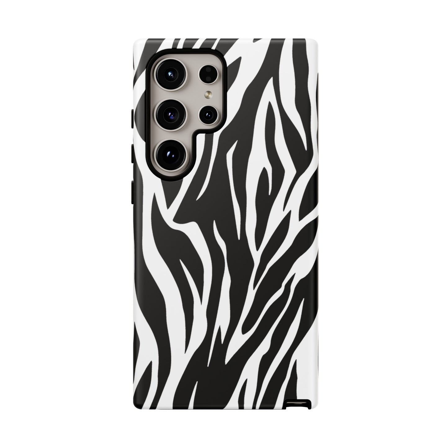 Black White Tiger Print Tough Case Cover for iPhone Samsung and Google phones., Phone Case, JSCHAFFA.com