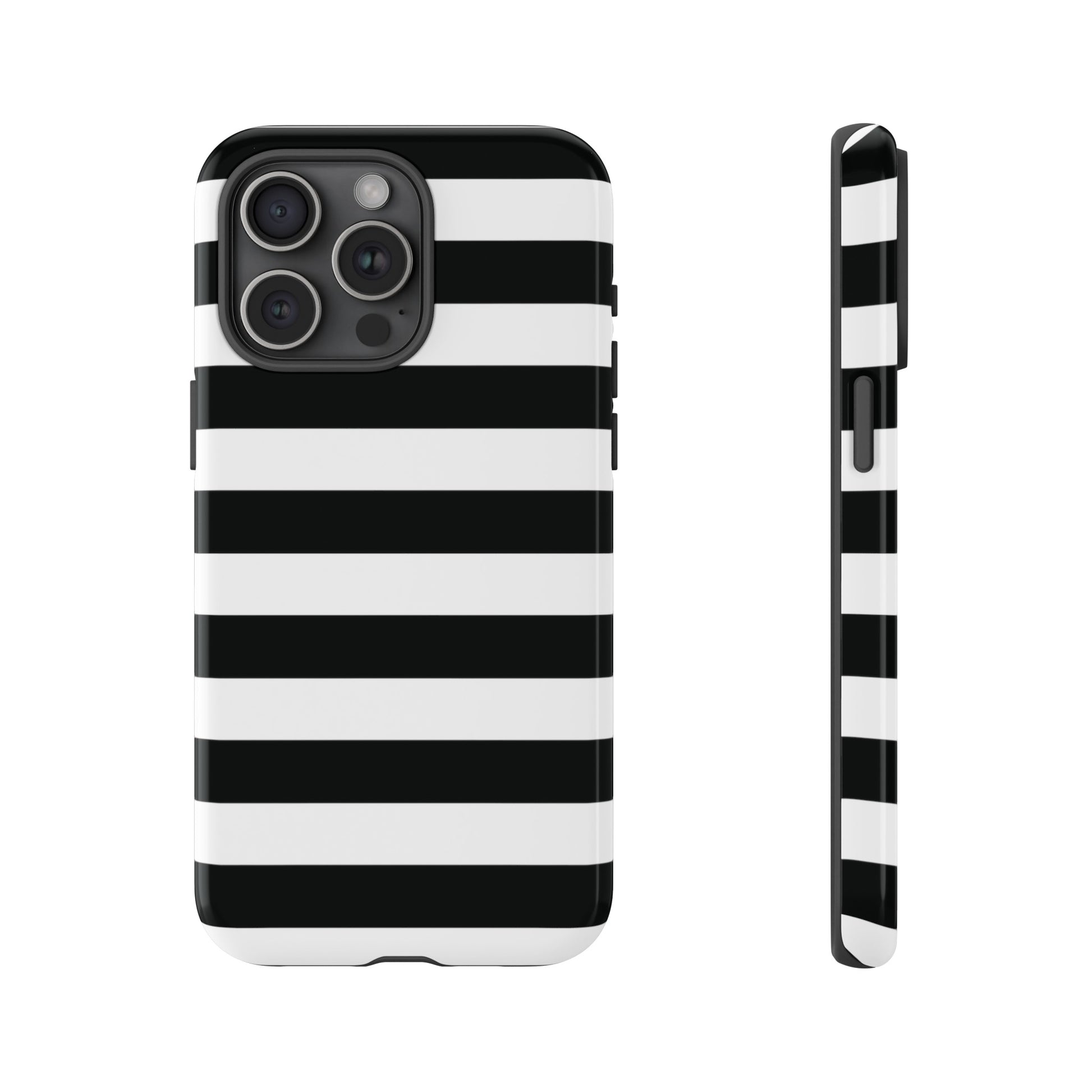 Black and White Stripe Tough Phone Case, Phone Case, JSCHAFFA.com