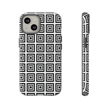 Cute Square Black and With Tough Phone Case