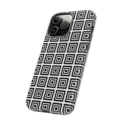 Cute Square Black and With Tough Phone Case