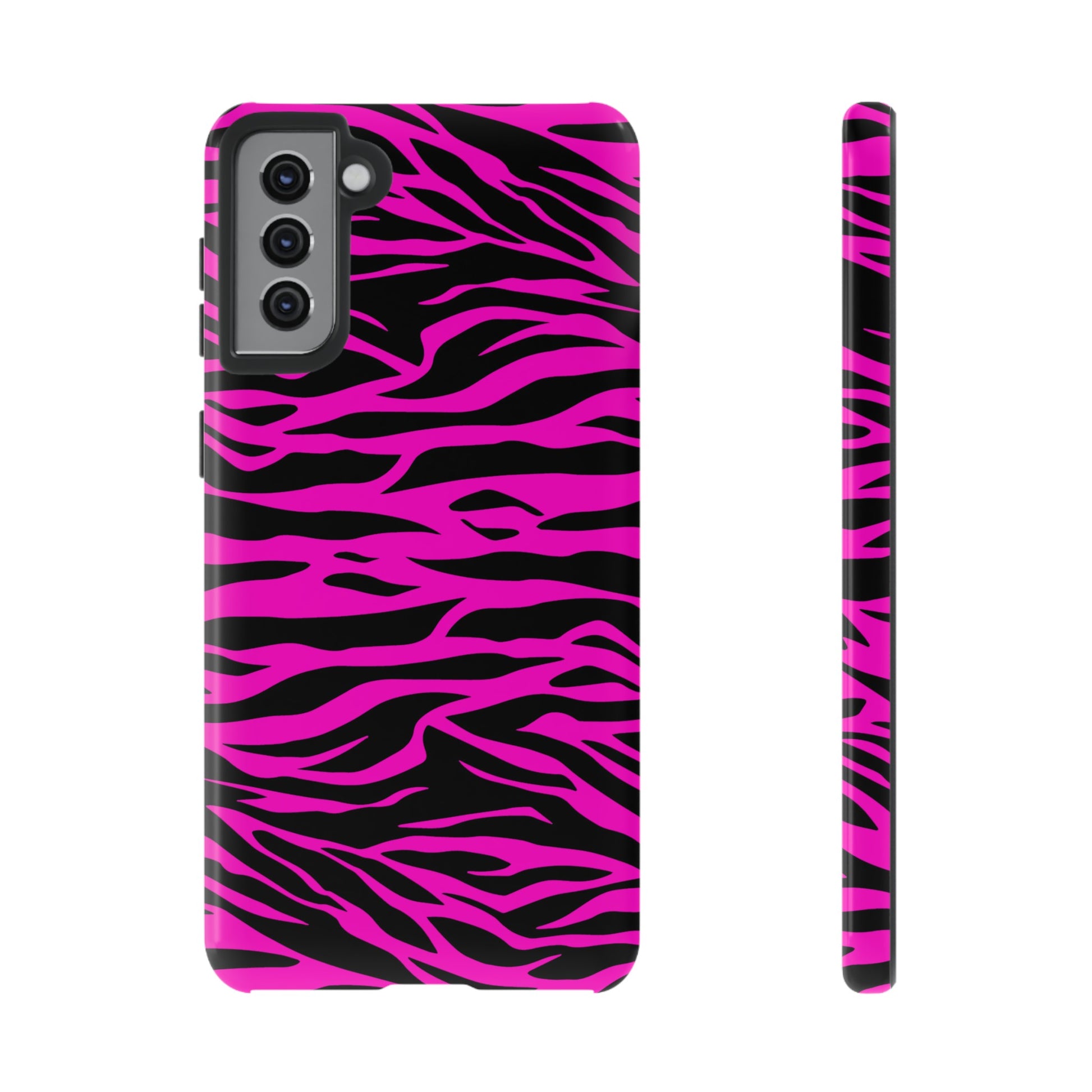 Pink Phone Case Tough Tiger Print, Mobile Phone Case, JSCHAFFA.com