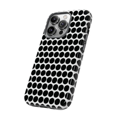 Cute Black White Polkadot Tough Case for iPhone, Samsung, Google