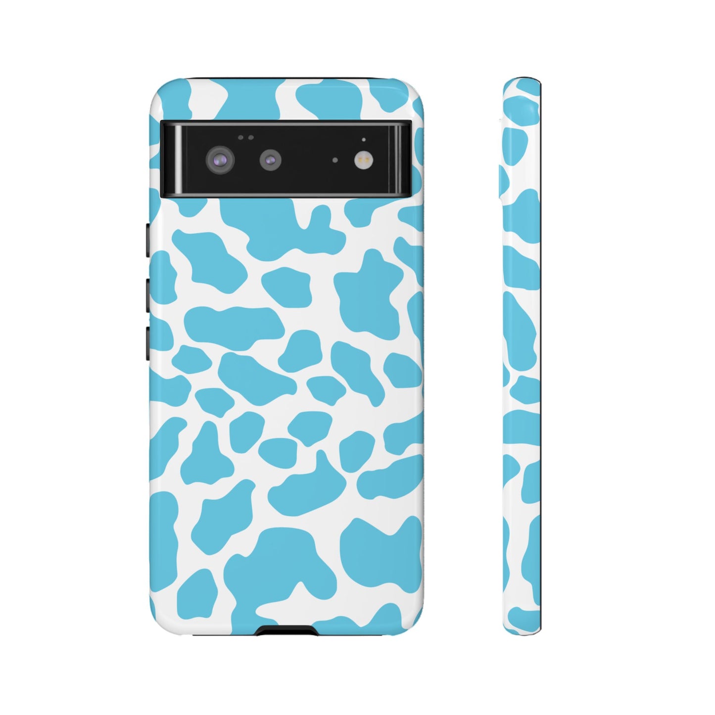 Blue Cow print phone case iPhone Samsung Google