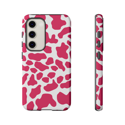 Pink Cow Print Cellphone Case iPhone Samsung Google