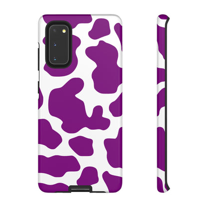 Purple Cow print phone Case iPhone Samsung Google