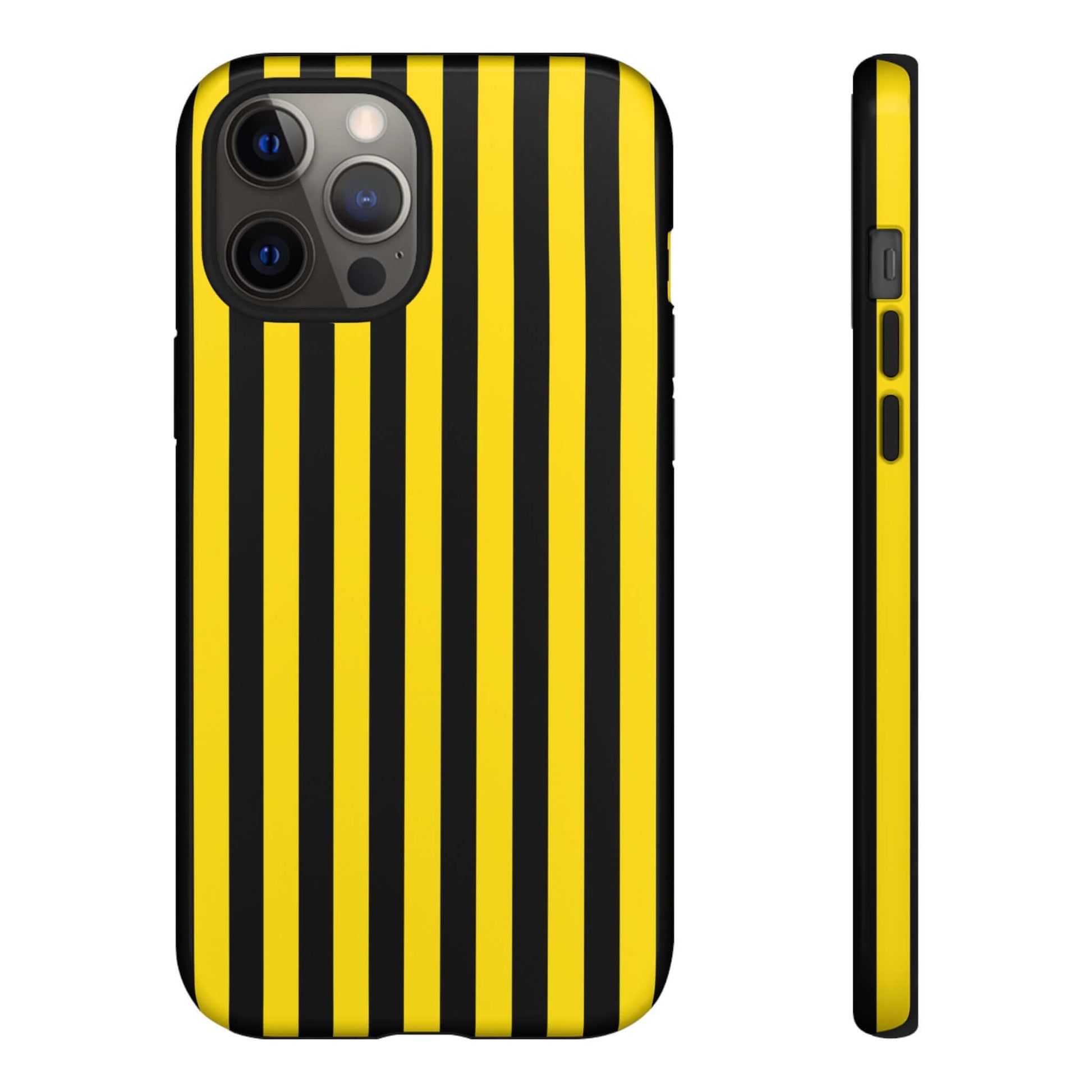 Yellow & Black Stripe Tough Case Phone Case for iPhone, Samsung, Google Mobile phones