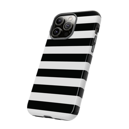 Black and White Stripe Tough Phone Case, Phone Case, JSCHAFFA.com