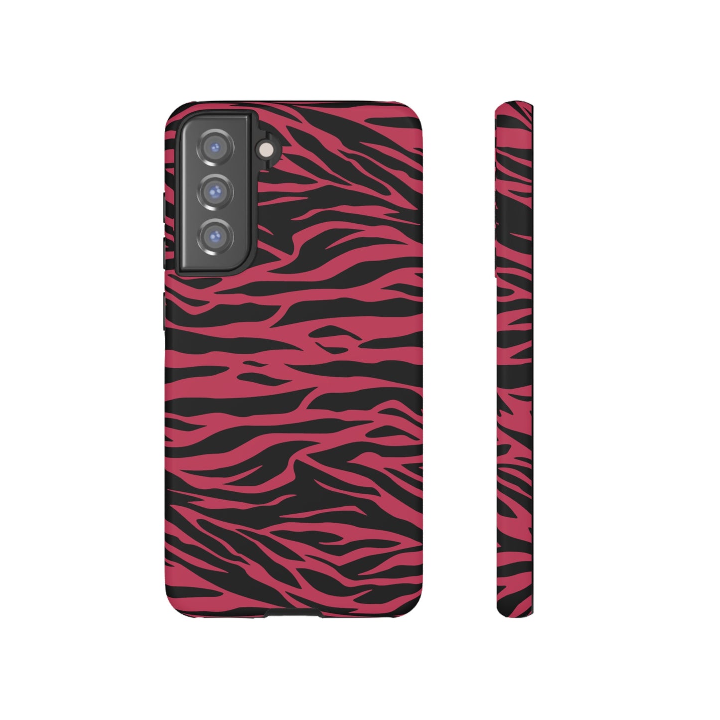 Viva Magenta Cute Wild Tiger Print Pattern Tough Phone Case, Phone Case, JSCHAFFA.com