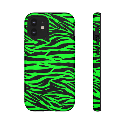 Green Cute Wild Tiger Print Pattern Tough Phone Case