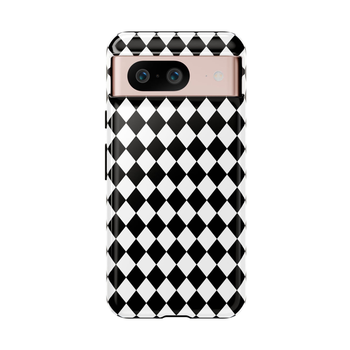 White and Black Dimond Tough phone Case Cover | iPhone | Google | Samsung