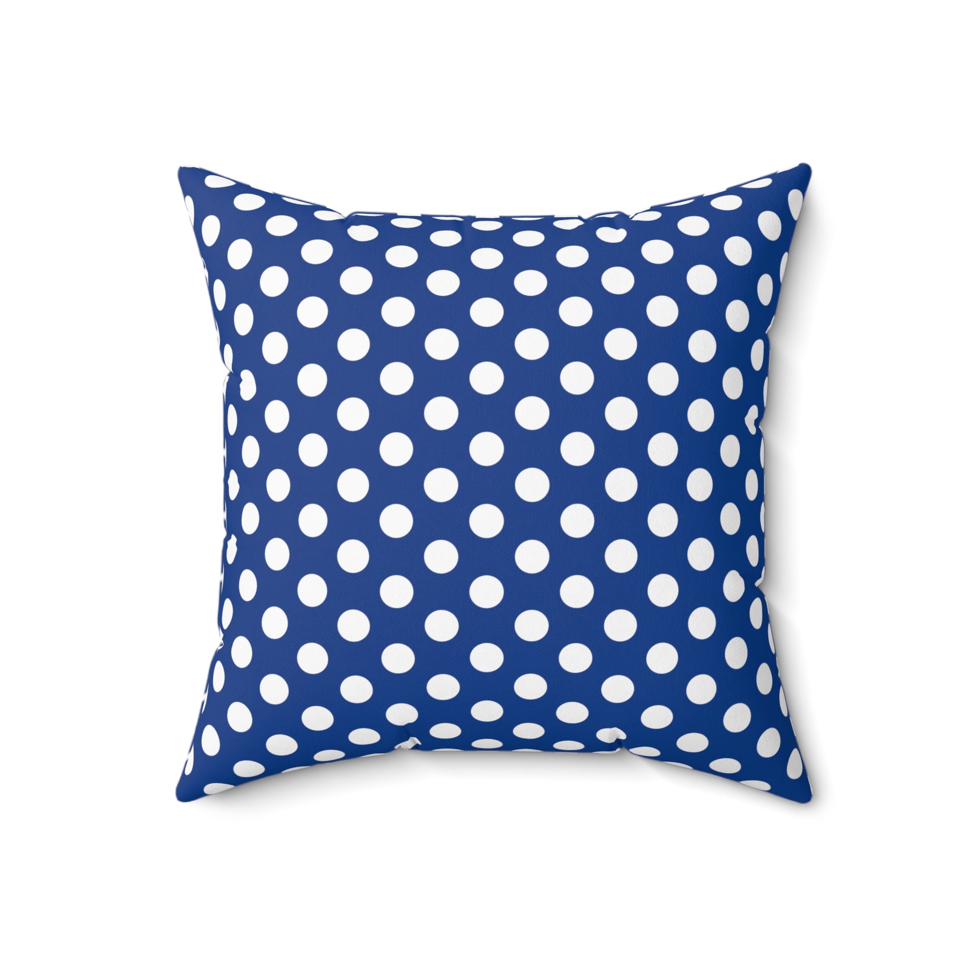 Blue Polka dot Square Throw Pillow Jschaffa.com