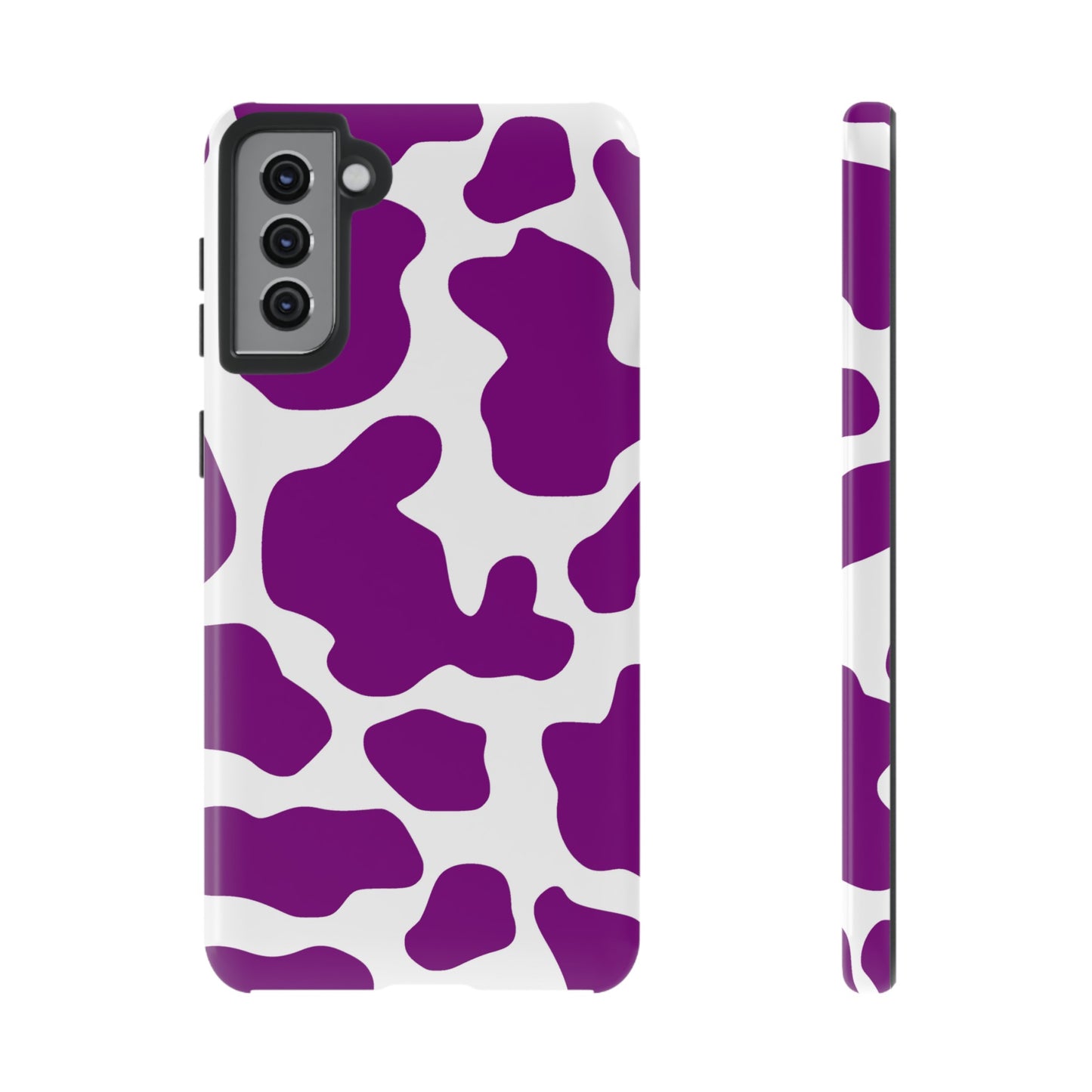 Purple Cow print phone Case iPhone Samsung Google, Phone Case, JSCHAFFA.com