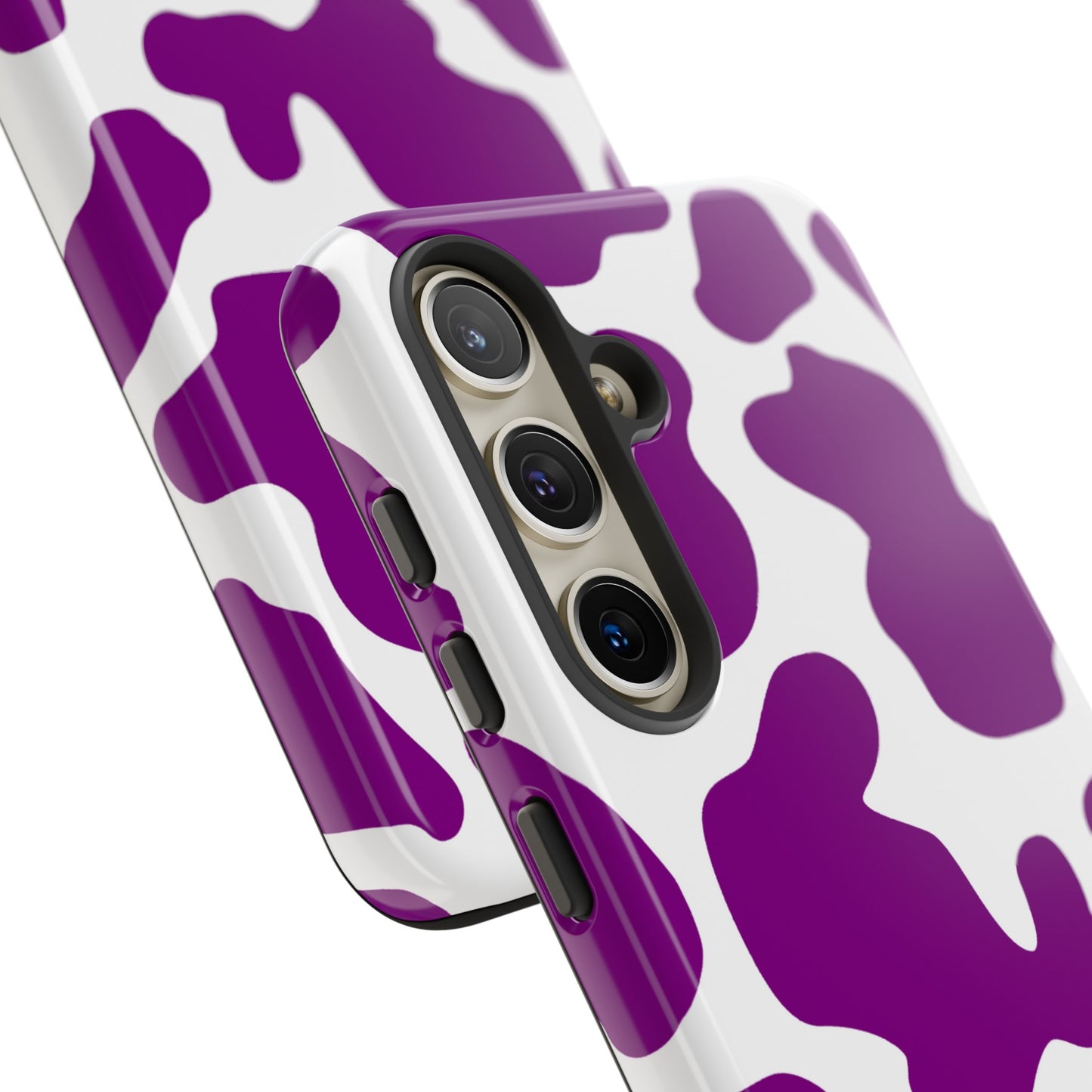 Purple Cow print phone Case iPhone Samsung Google, Phone Case, JSCHAFFA.com