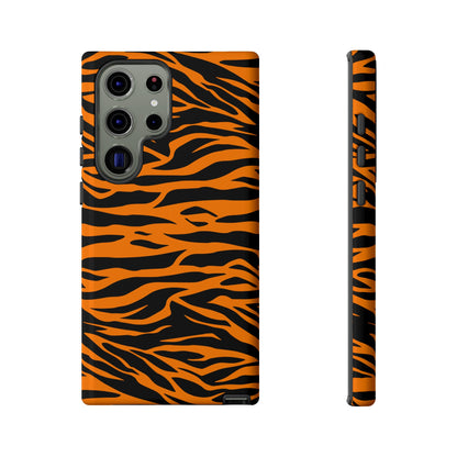 Orange Cute Wild Tiger Print Pattern Tough Phone Case., Phone Case, JSCHAFFA.com