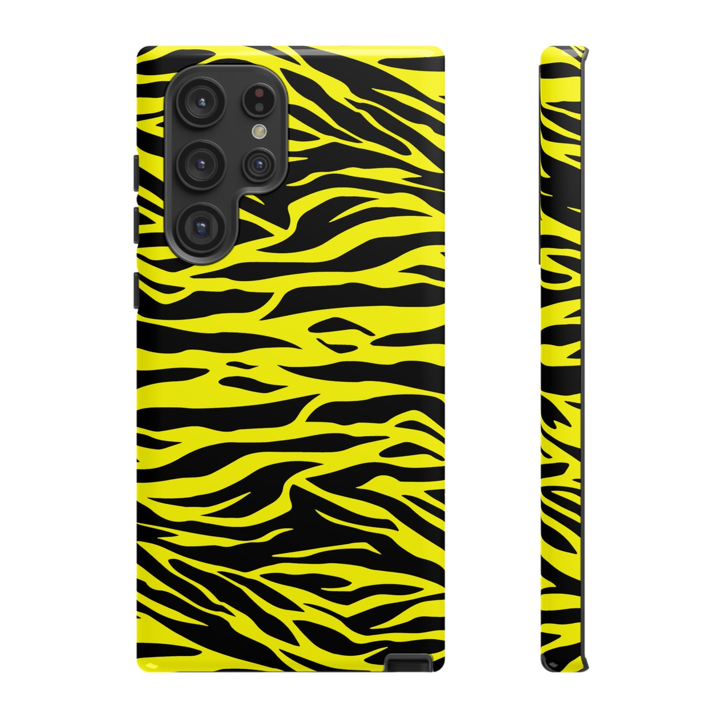 Yellow Cute Wild Tiger Print Pattern Tough Phone Case, Phone Case, JSCHAFFA.com