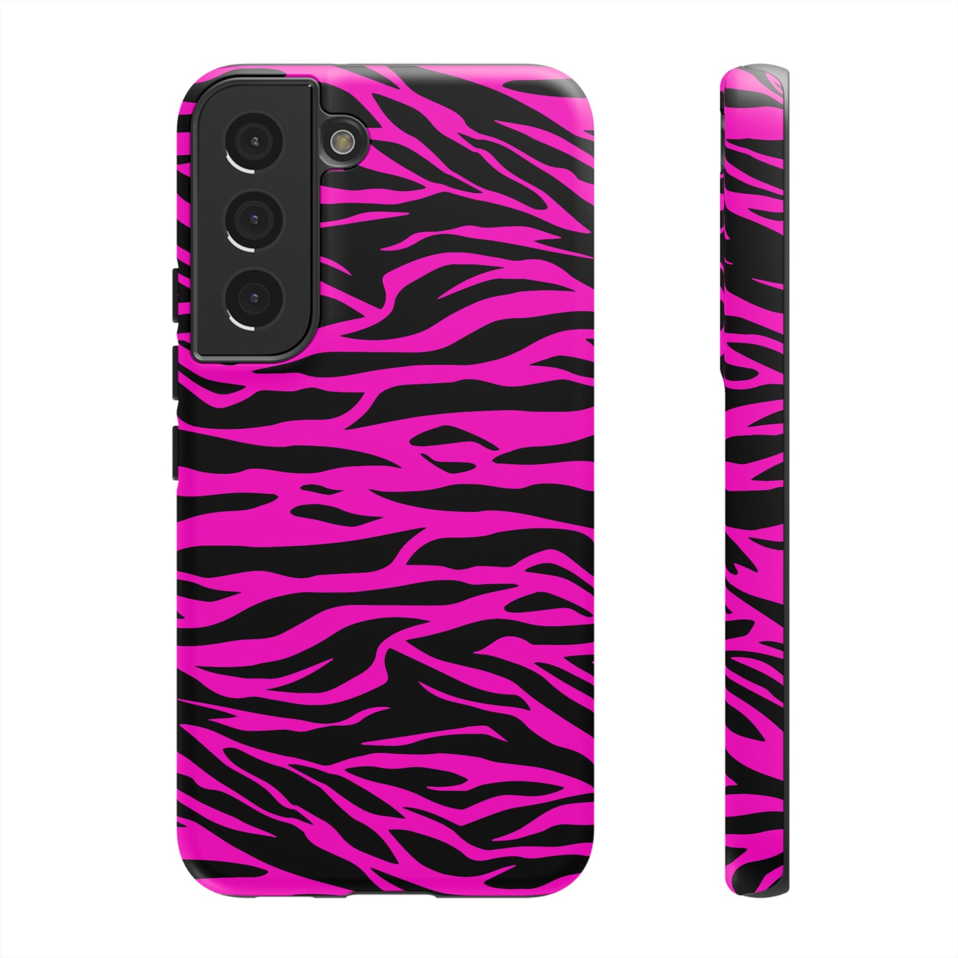 Pink Phone Case Tough Tiger Print, Mobile Phone Case, JSCHAFFA.com