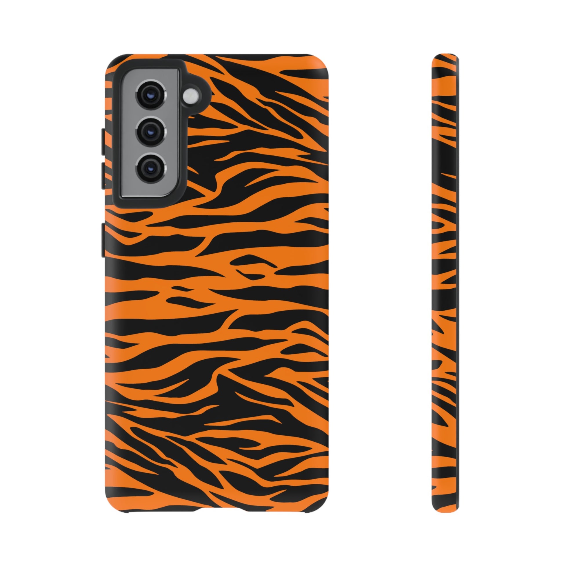 Orange Cute Wild Tiger Print Pattern Tough Phone Case., Phone Case, JSCHAFFA.com