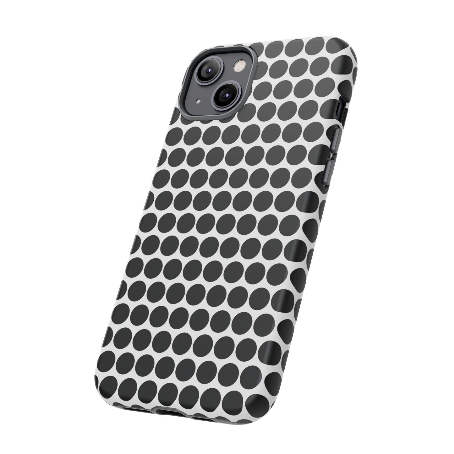 Cute Black White Polkadot Tough Case for iPhone, Samsung, Google