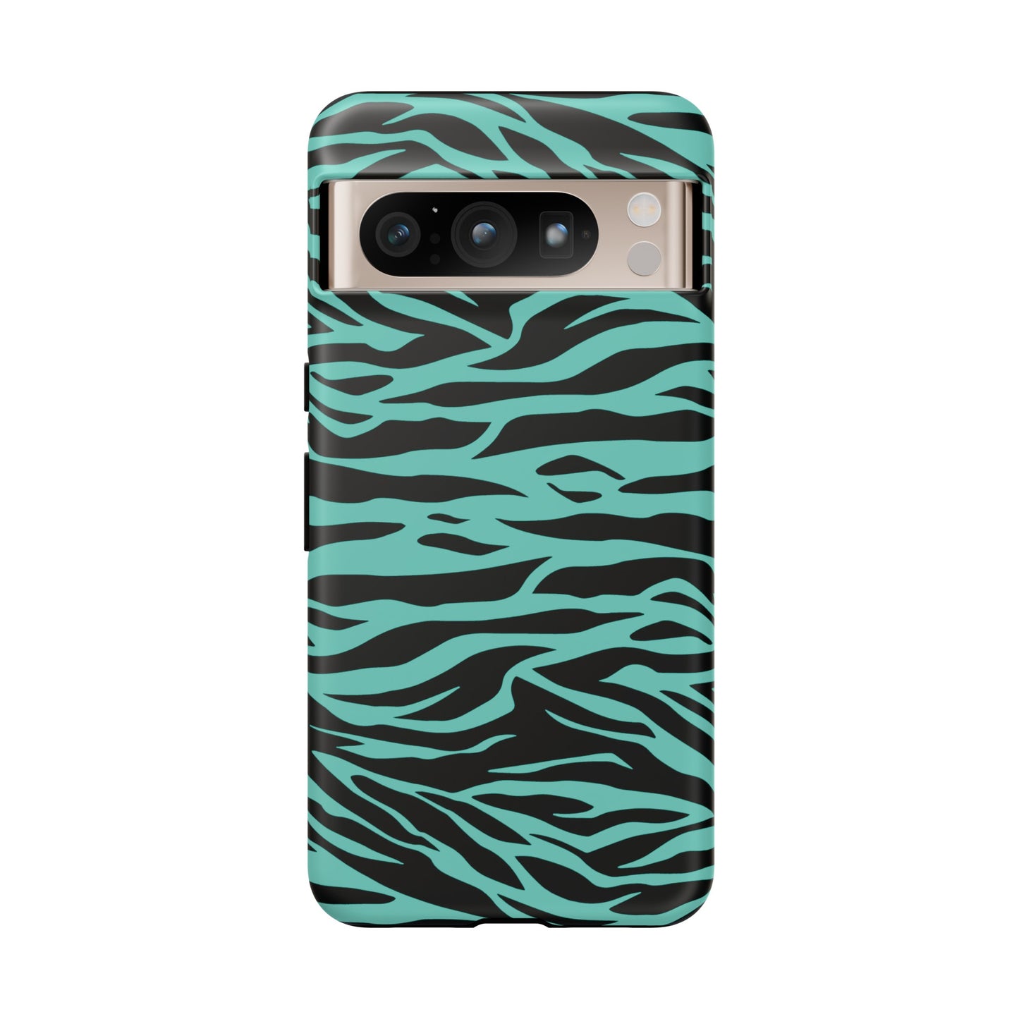 Aqua Cute Wild Tiger Print Pattern Tough Phone Case, Phone Case, JSCHAFFA.com