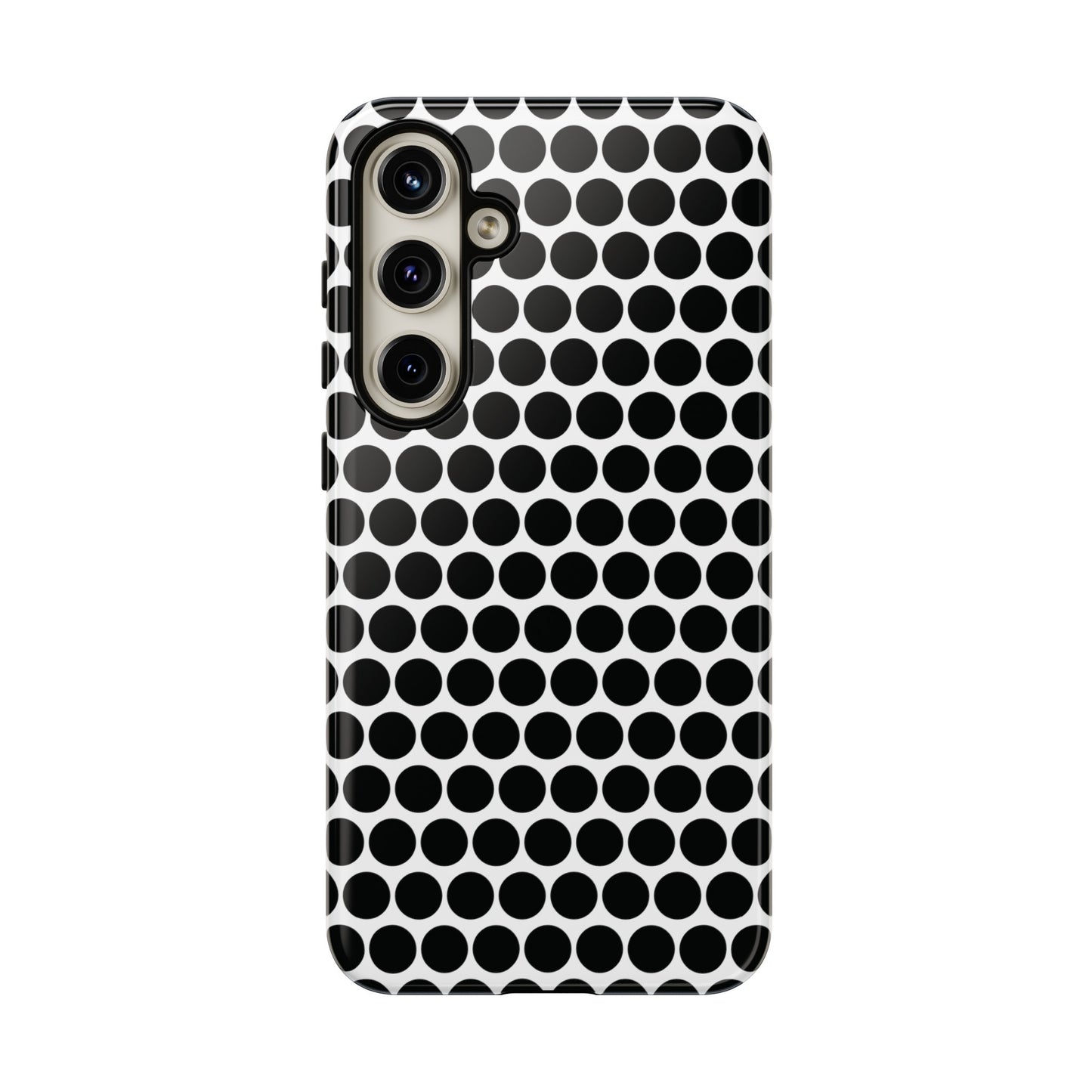 Cute Black White Polkadot Tough Case for iPhone, Samsung, Google, Phone Case, JSCHAFFA.com