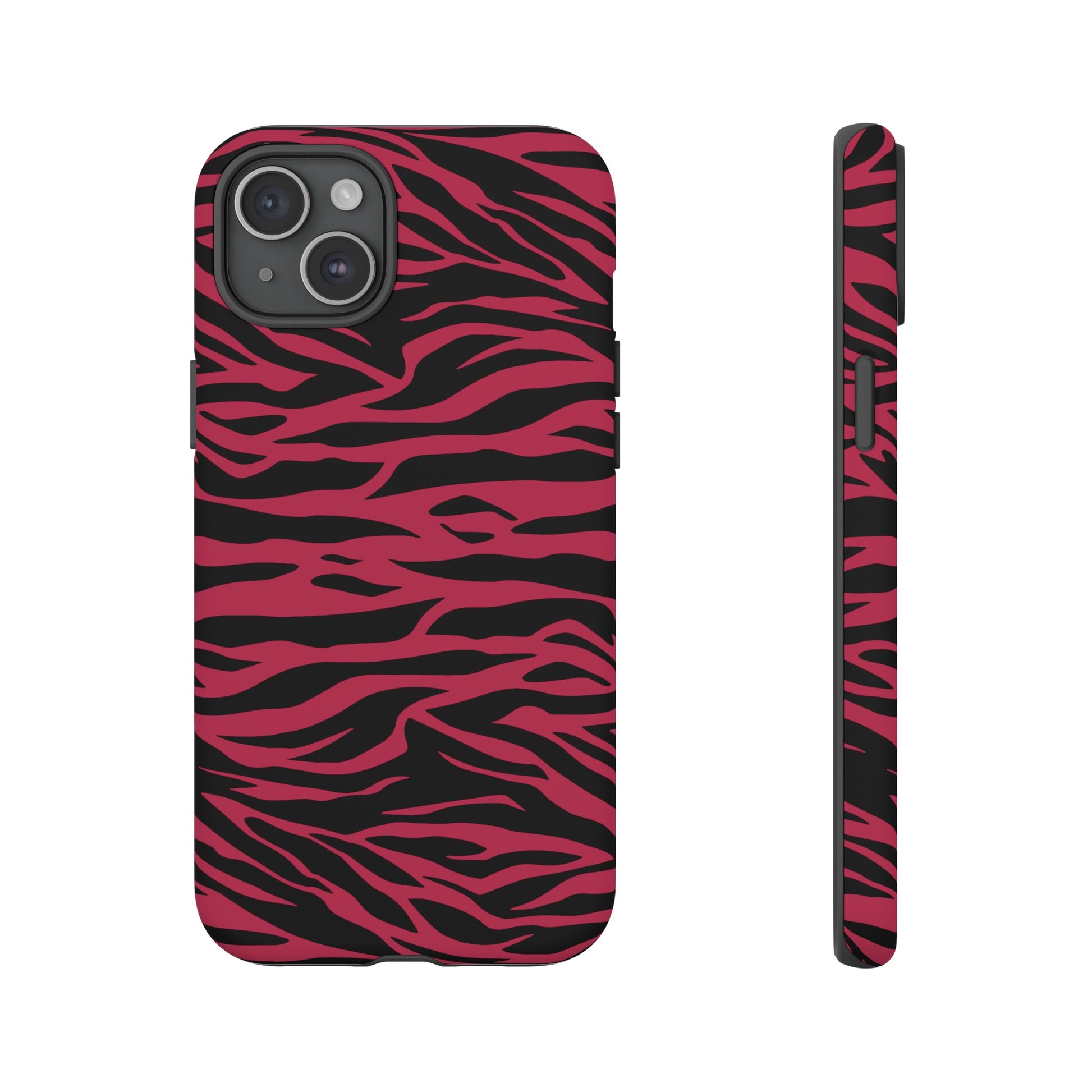 Viva Magenta Cute Wild Tiger Print Pattern Tough Phone Case, Phone Case, JSCHAFFA.com