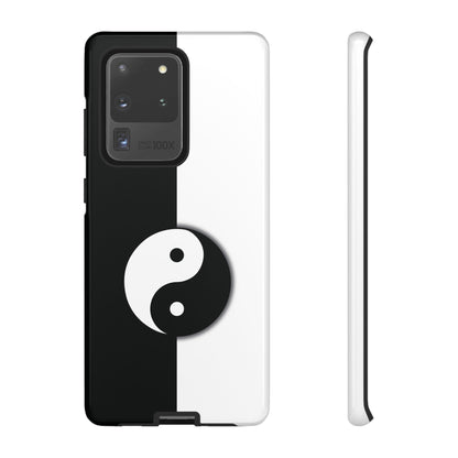 Yin Yang Black and White Tough Phone Case for iPhone, Google, Samsung Phones