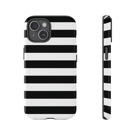 Black and White Stripe Tough Phone Case, Phone Case, JSCHAFFA.com