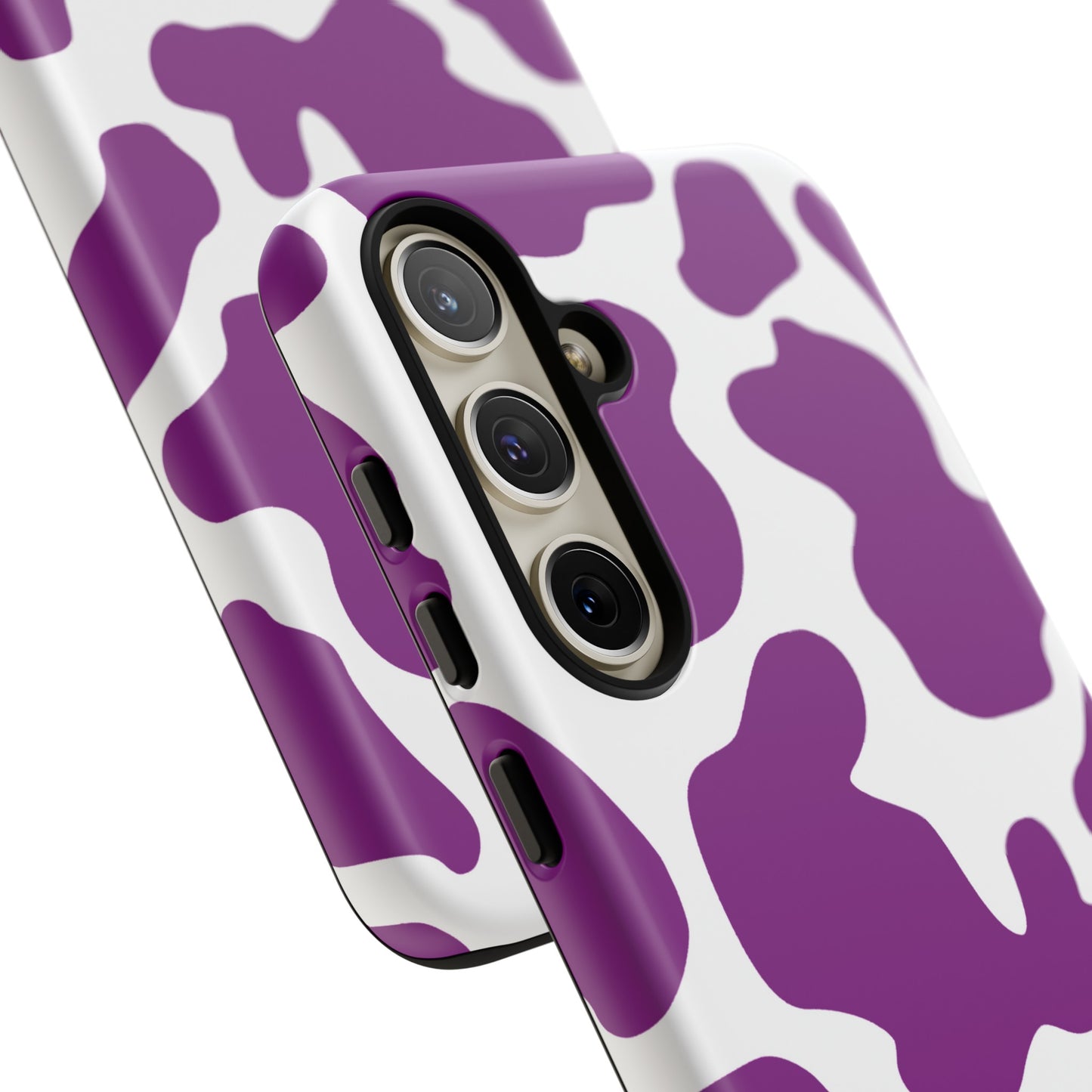 Purple Cow print phone Case iPhone Samsung Google, Phone Case, JSCHAFFA.com