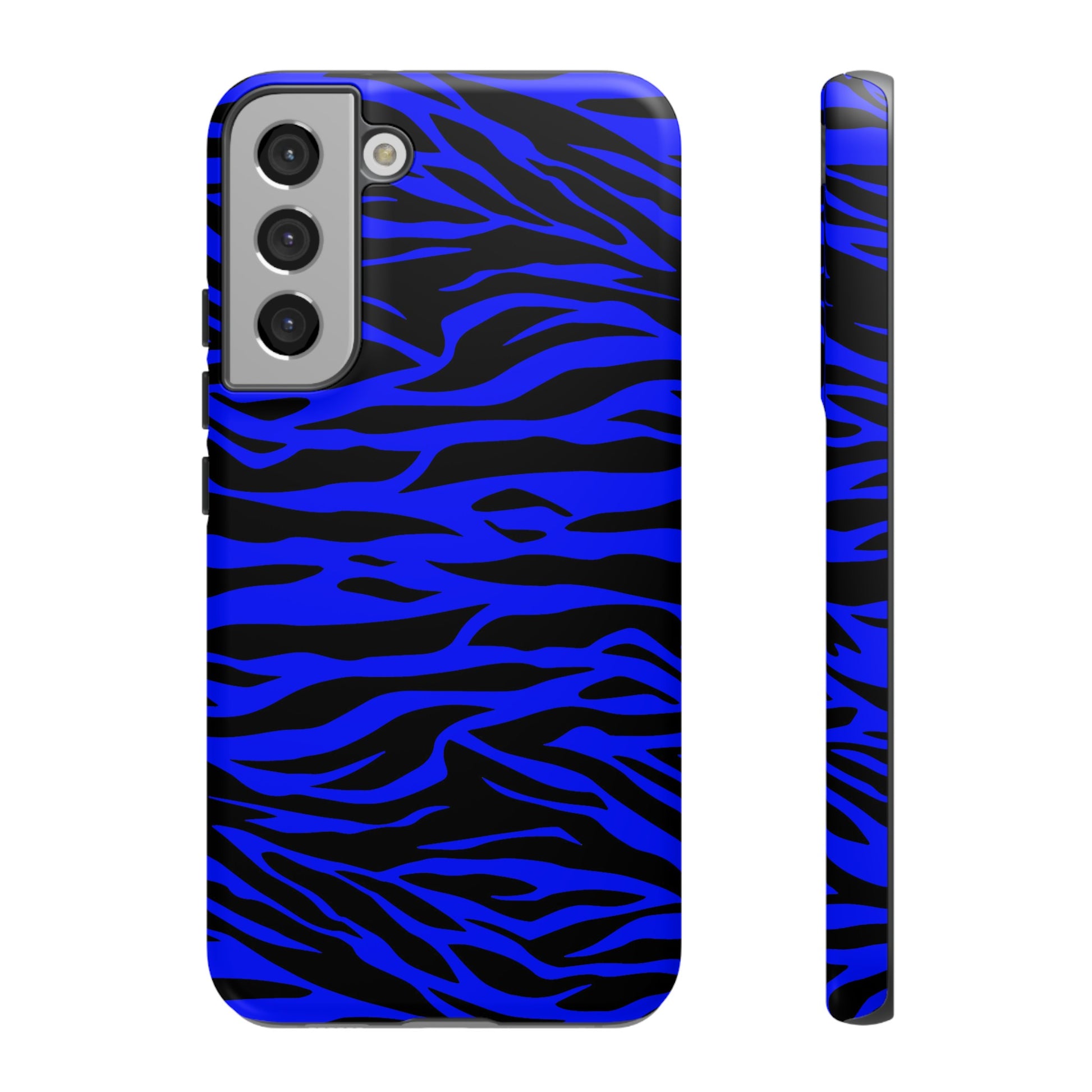 Blue Wild Tiger Print Pattern Tough Phone Case To protect your Phone, Phone Case, JSCHAFFA.com