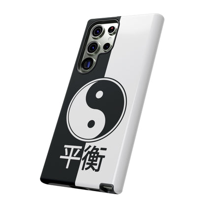 Yin Yang Balance Black White Tough Cell Phone Case, Phone Case, JSCHAFFA.com