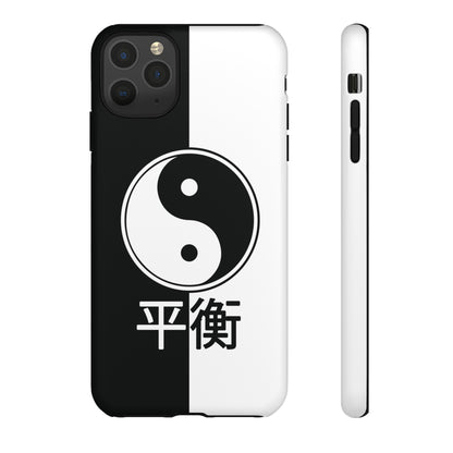 Yin Yang Balance Black White Tough Cell Phone Case, Phone Case, JSCHAFFA.com